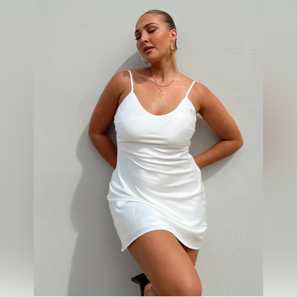 Princess Polly NWT White slip mini dress size 6